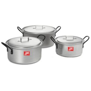 Pots with Lids – Combination – 6 Piece – Hart – Z2 – Aluminium – 150mm – 175mm – 200mm Pots – 701292