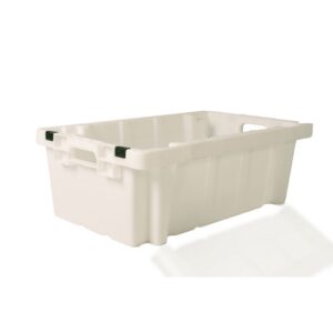Plastic Crate – Meat Box – SABS Approved – 60L – White – Pack of 75 – MT85275