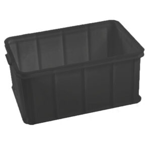 Plastic Crate – 52L – Recycled Plastic – Black – Pack of 45 – MT64285-black