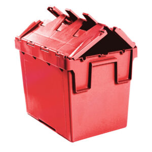 Plastic Crate – Hinged Lid – SABS Approved – 26L – Red – Pack of 180 – AT43315-red