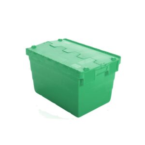 Crate – Security Container – Plastic ALC – Attached Hinged Lid – 7L – 30 x 20 x 18.4cm – Green – ALC-185-Green – MOQ 500