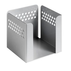 Paper Cube – Round Perforated Steel Range – Metal – 10.5 x 10.5 x 10.5 cm – Silver – 804SI