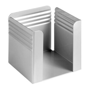 Paper Cube – Fluted Steel Range – Metal – 10.5 x 10.5 x 10.5 cm – Silver – 534SI
