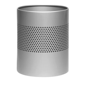Waste Paper Bin – Round Perforated Range – Metal – 24 x 30 cm – Silver – 504SI
