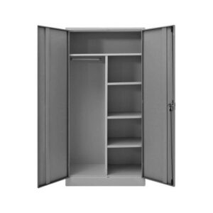 Gents Steel Wardrobe – Metal Mens Cupboard – 180 x 90 x 45 cm – WDR01-grey