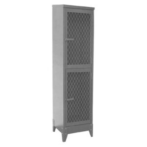 Steel Locker with Mesh Door – 2 Tier Metal – Two Door – 180 x 30 x 45 cm – SLMD02-grey