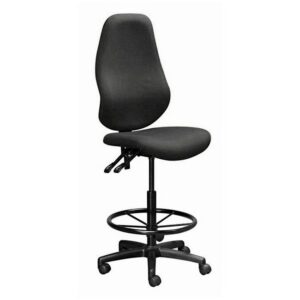 Draughtsman Chair – Swivel and Tilt – Wheels – 123 x 50 x 56 cm – SE025-black