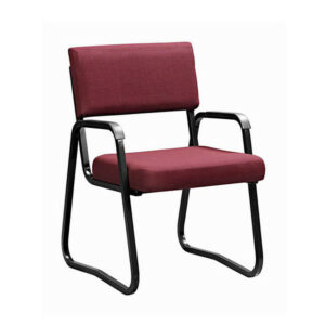 Office Chair – Economy – Arm – Skid Base – 88 x 60 x 60 cm – SE015-burgundy