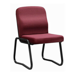 Office Chair – Economy Side – Skid Base – No Arms – 87 x 55 x 64 cm – SE010-burgundy