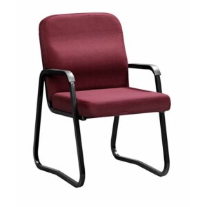 Office Chair – Economy – Arms – Skid Base – 87 x 56 x 64 cm – SE008-burgundy