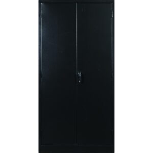 Steel Stationery Cupboard – Metal Storage Cabinet – 4 Shelves – Black – 180 x 90 x 45 cm – SC002-black