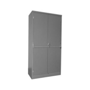 Steel Stationery Cupboard – Metal Storage Cabinet – 4 Shelves – Security Bar – 180 x 90 x 45 cm – SC001-grey