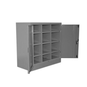 Pigeon Hole Cabinet with Doors – Steel – 12 Compartment – 90 x 90 x 45 cm – PH003-grey