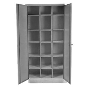 Pigeon Hole Cabinet with Doors – Steel – 18 Compartment – 180 x 90 x 45 cm – PH001-grey