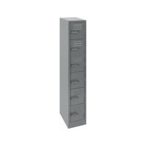 Steel Locker – Metal – 6 Tier – Six Door – 180 x 30 x 45 cm – LOC006-grey