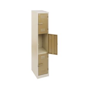 Steel Locker – Metal – 3 Tier – Three Door – 180 x 30 x 45 cm – LOC003-ivorykaroo