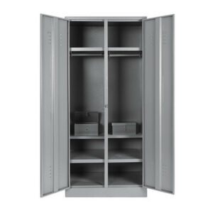 Steel Hostel Locker – Metal – with Money Box – Double – 180 x 79 x 52 cm – DHL03-grey