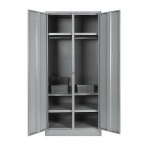 Steel Hostel Locker – Metal – with Money Box – Double – 180 x 79 x 52 cm – DHL03-grey