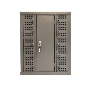 Cell Phone Charge Station Locker – Metal – 10 Compartments – Includes Charger Unit – CELLOCK10RECHARGE01