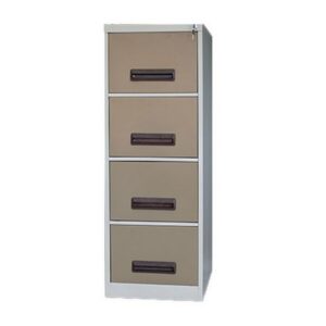 Steel Office Filing Cabinet – 4 Drawer File – Knock Down (Requires Assembly) – 130 x 47 x 63 cm – 4FC02KD-ivorykaroo
