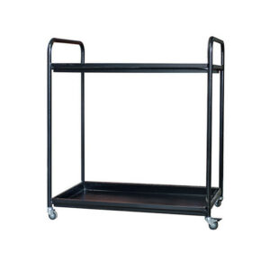 Tea Trolley – 2 Shelves – 95 x 91 x 57 cm – 2TT001-black