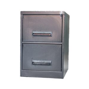 Steel Office Filing Cabinet – 2 Drawer File – Knock Down (Requires Assembly) – 71 x 47 x 63 cm – 2FC01KD-grey