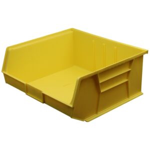 Stack & Hang Parts Storage Bin – Small Plastic Container – Size 8 – 37.5 x 42 x 18 cm – Yellow – BIN-8-YELLOW