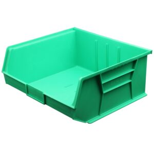 Stack & Hang Parts Storage Bin – Small Plastic Container – Size 8 – 37.5 x 42 x 18 cm – Green – BIN-8-GREEN