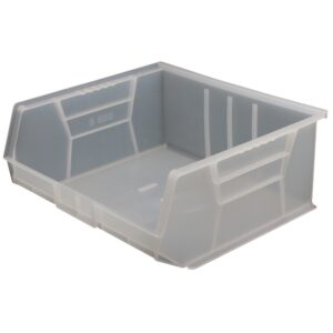 Stack & Hang Parts Storage Bin – Small Plastic Container – Size 8 – 37.5 x 42 x 18 cm – Clear – BIN-8-CLEAR