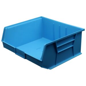 Stack & Hang Parts Storage Bin – Small Plastic Container – Size 8 – 37.5 x 42 x 18 cm – Blue – BIN-8-BLUE