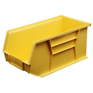 Stack & Hang Parts Storage Bin – Small Plastic Container – Size 7 – 37.5 x 21 x 18 cm – Yellow – BIN-7-YELLOW