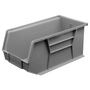Stack & Hang Parts Storage Bin – Small Plastic Container – Size 7 – 37.5 x 21 x 18 cm – Grey – BIN-7-GREY