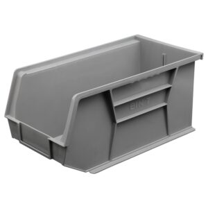 Stack & Hang Parts Storage Bin – Small Plastic Container – Size 7 – 37.5 x 21 x 18 cm – Grey – BIN-7-GREY