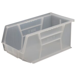 Stack & Hang Parts Storage Bin – Small Plastic Container – Size 7 – 37.5 x 21 x 18 cm – Clear – BIN-7-CLEAR