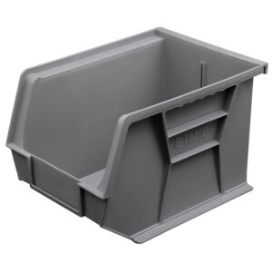 Stack & Hang Parts Storage Bin – Small Plastic Container – Size 6 – 28 x 21 x 18 cm – Grey – BIN-6-GREY