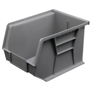 Stack & Hang Parts Storage Bin – Small Plastic Container – Size 6 – 28 x 21 x 18 cm – Grey – BIN-6-GREY