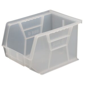Stack & Hang Parts Storage Bin – Small Plastic Container – Size 6 – 28 x 21 x 18 cm – Clear – BIN-6-CLEAR