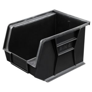 Stack & Hang Parts Storage Bin – Small Plastic Container – Size 6 – 28 x 21 x 18 cm – Black – BIN-6-BLACK