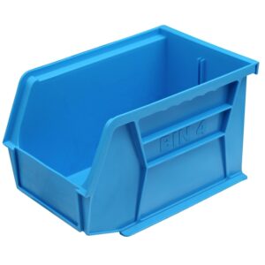 Stack & Hang Parts Storage Bin – Small Plastic Container – Size 4 – 21 x 14 x 13 cm – Blue – BIN-4-BLUE