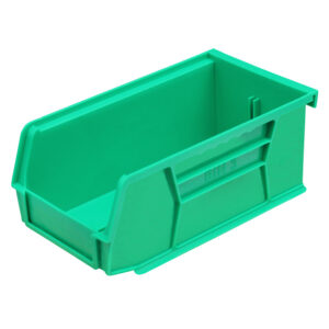 Stack & Hang Parts Storage Bin – Small Plastic Container – Size 3 – 19 x 10.5 x 7.5 cm – Green – BIN-3-GREEN