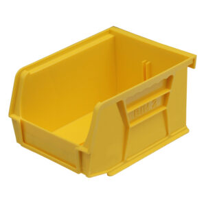 Stack & Hang Parts Storage Bin – Small Plastic Container – Size 2 – 13.5 x 10.5 x 7.5 cm – Yellow – BIN-2-YELLOW