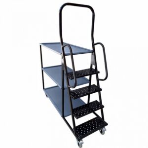 Picking Trolley with Steps – Steel – 4 Steps – 145 x 53 x 178 cm – ST4-3W