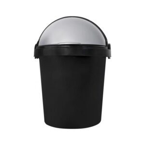 Plastic Rubbish Bin – Push Bin – 25L – Black – SAL033BL