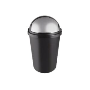 Plastic Rubbish Bin – Push Bin – 12L – Black – SAL032BL