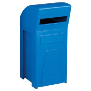 Modulus Plastic Recycle Bin – With Exterior Lid and Bin Liner – 40 x 40 x 95cm – Colour Options – RECMDOBBERECMDOLBE