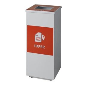 Recycling Bin One Division – Steel – 32 x 34 x 82cm – Colour Options – REC010SI