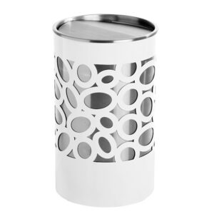 Steel Litter Bin – Jumbo – Nucleus – Lid With Full Swivel – 460 Ø x 700 (H) mm – White – NUCJ001WH