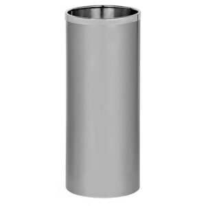 Steel Litter Bin – Free Standing – 240 Ø x 600 (H) mm – Silver – 781SI