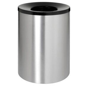Stainless Steel Litter Bin – Coastal Grade – Non Rust – Funnel Top Lid – 400 Ø x 600 (H) mm – 674NR
