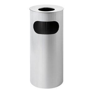 Steel Ashtray Litter Bin – Stainless Steel Top – 240 Ø x 600 (H) mm – Silver – 526SI
